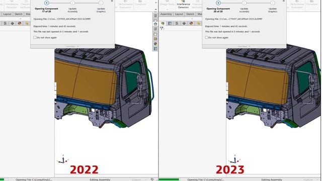 SOLIDWORKS 2023 vs SOLIDWORKS 2022: Opening a Large Assembly - Race Against the Clock смотреть онлайн