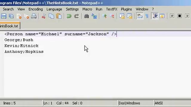 The Hints Book: Notepad++ text parsing - CSV to XML смотреть онлайн