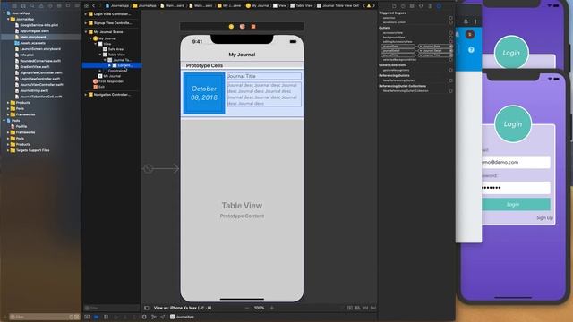 Let's Build Complete iOS App With Firebase Auth, Touch, FaceID: Journal Home Page Logic смотреть онлайн