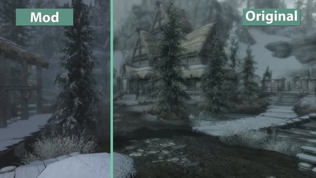 Skyrim – Ultra Realistic Overhaul Mod Collection Vs. Vanilla Comparison [WQHD]