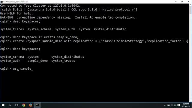 How to Create Keyspace and Table in Cassandra смотреть онлайн