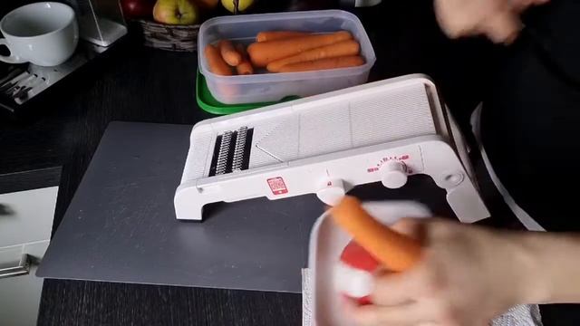 Морковка по-корейски с Mando-Chef.Tupperware.