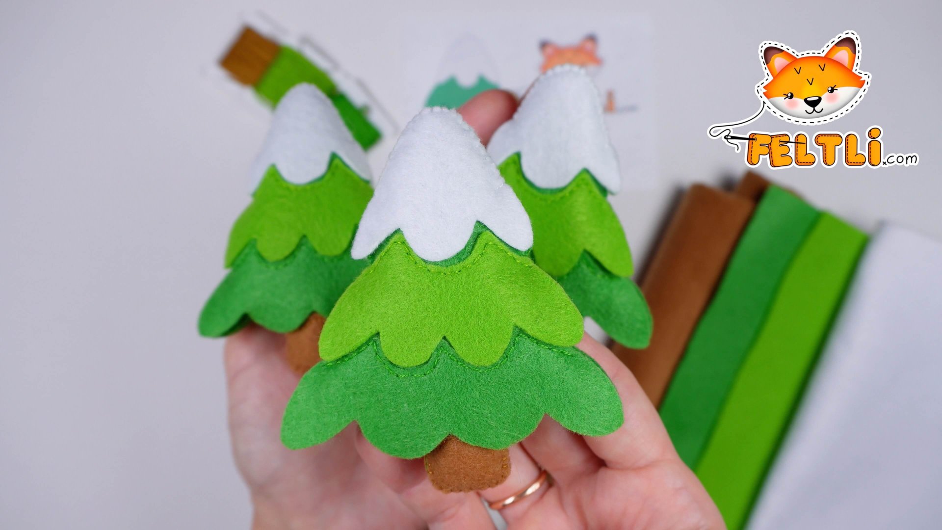 Ёлочки из фетра своими руками / Новогодний декор из фетра/ Ёлочка из фетра/ DIY Felt Christmas Tree смотреть онлайн