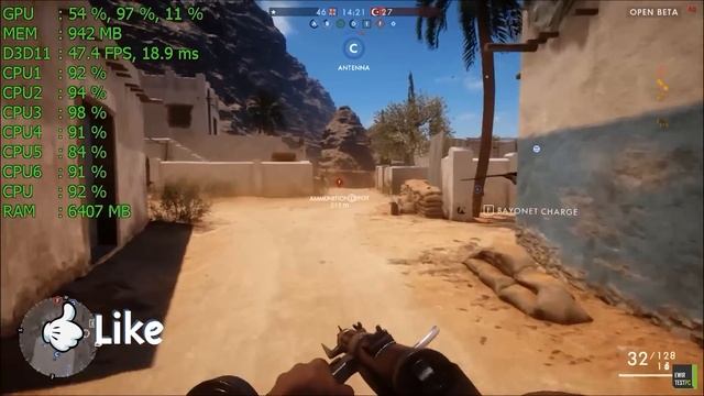 Battlefield 1 Beta (1080p)// FX 6300+GTX 750 1gb + 8Gb RAM смотреть онлайн
