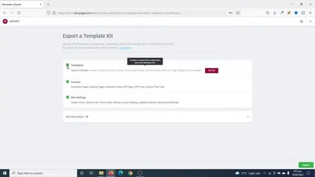 How to Export an Elementor Template Kit смотреть онлайн