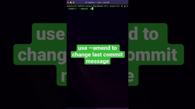 Use —amend to change commit message #learngit #git #coding смотреть онлайн