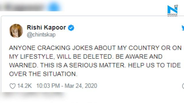 Rishi Kapoor blasts trolls who asked is he has stocked up alcohol for 21 days смотреть онлайн