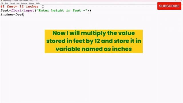 Program To Convert Feet Measurements To Inches In Python || Python Tutorial смотреть онлайн