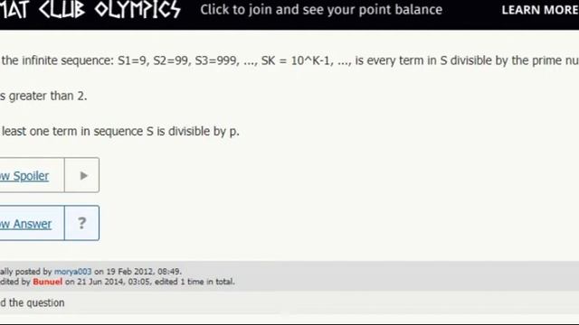 Sequences DS 5- If S is the infinite sequence: S1=9, S2=99, S3=999, ..., SK = 10^K-1, ..., is every смотреть онлайн