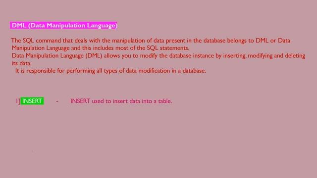 DDL,DML,TCL,DCL,DQL In Sql (Quick) смотреть онлайн