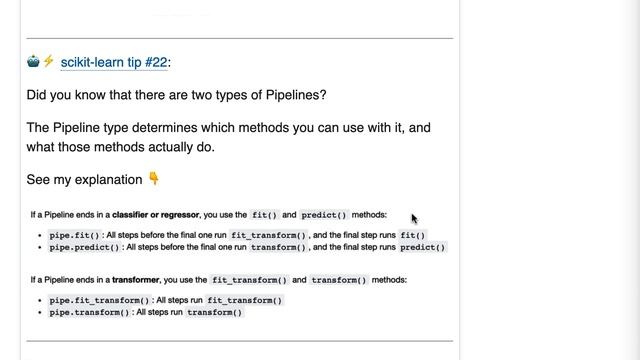 Use the correct methods for each type of Pipeline смотреть онлайн