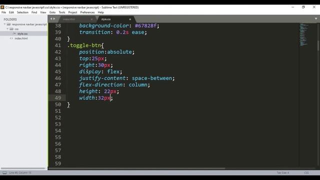 Responsive Navigation Bar With HTML CSS And JAVASCRIPT | Navbar HTML CSS смотреть онлайн