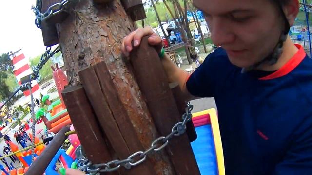 Веревочный город "1000 узлов" Воронеж - обзор (зелёная трасса) смотреть онлайн