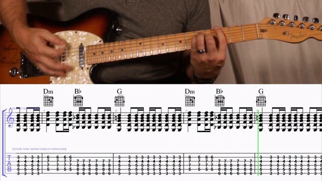 How to Play the Chords to Carry On by The Score on Guitar with TAB смотреть онлайн