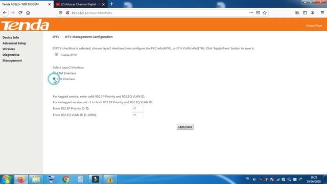 CONFIGURATION IPTV Tenda D305 смотреть онлайн