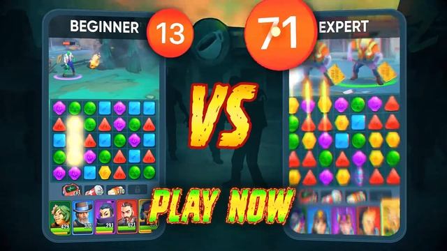 Puzzle Raiders: Match3 RPG game - Beginner VS Expert смотреть онлайн