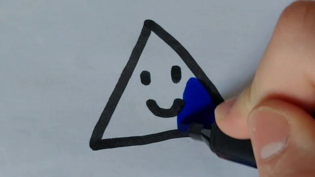How to draw a triangle for kids/Как нарисовать треугольник для детей/ смотреть онлайн