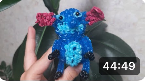 Плетение из резиночек Rainbow loom стич💙 The Nikita✅