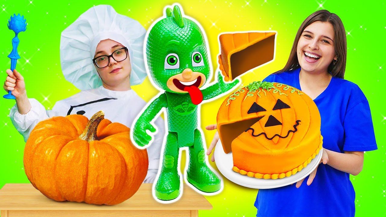 Тыквенный пирог для привидений — ХЭЛЛОУИН и Герои в масках — Видео для детей про игрушки смотреть онлайн