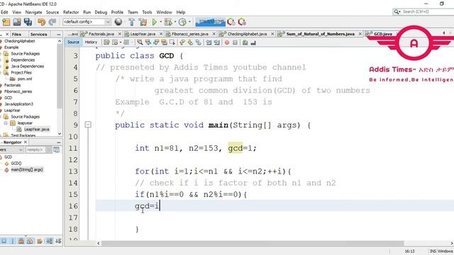 Java program that display GCD from given two numbers 2021| java tutorial for beginners смотреть онлайн
