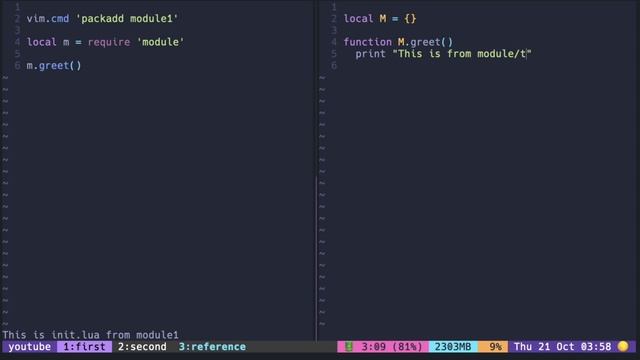 Neovim Plugin Development: init.lua and submodule смотреть онлайн