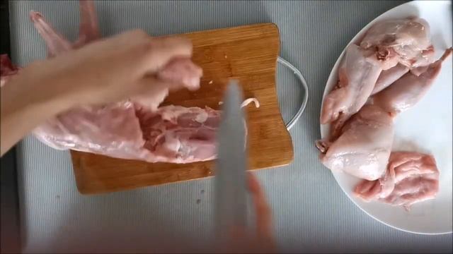 Как разделать кролика! Разделка целого кролика на кусочки