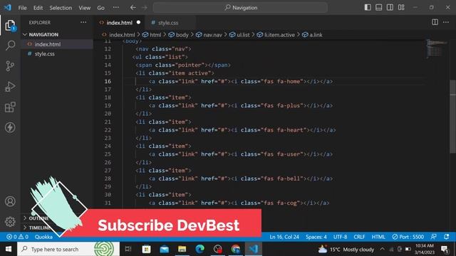 Bottom Navigation Bar Using HTML CSS & JavaScript | Animated Menu Design смотреть онлайн