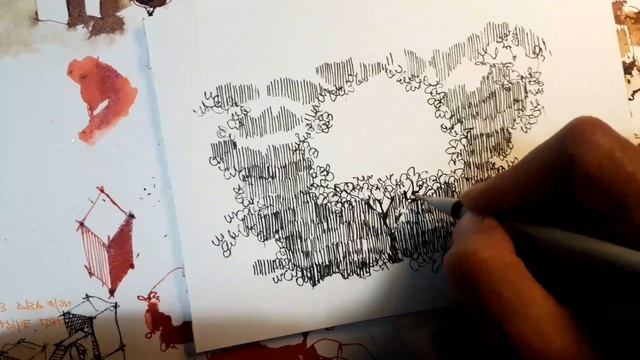 Рисование. тип фоновой штриховки. Скетчинг. Графика. Эдуард Кичигин. Стрим из Италии. смотреть онлайн