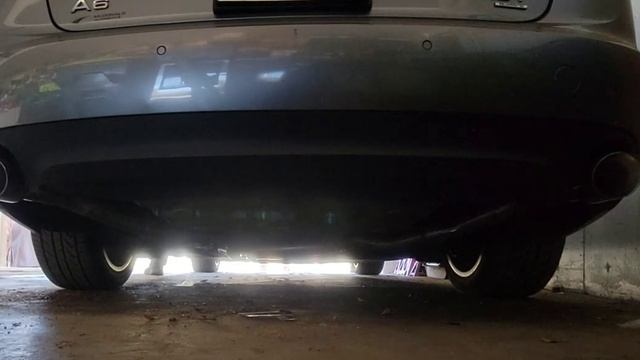 2012 Audi A6 C7 3.0 mid resonator & x pipe replaced with Borla XS muffler & Deleted rear mufflers. смотреть онлайн