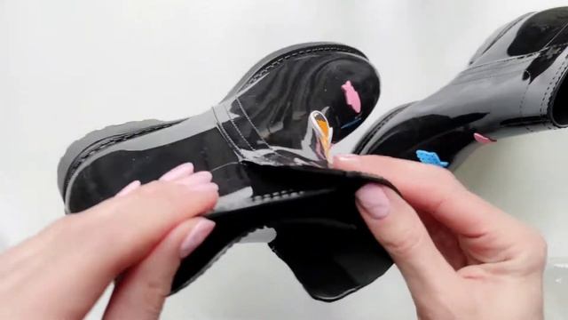 Резиновые сапоги с аппликацией / AliExpress распаковка смотреть онлайн