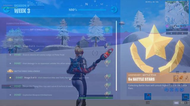 Secret Battle Star in Loading Screen #3 + Catch a Disc Toy | S9 Week 3 Challenge Guide смотреть онлайн