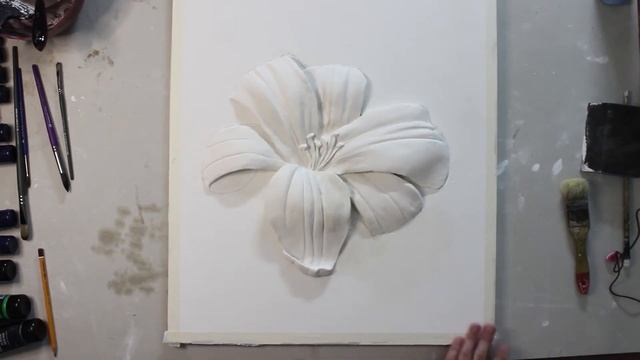Барельеф лилия. Как сделать цветок? Покраска барельефа