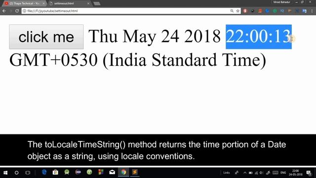 JavaScript Tutorial in Hindi #27: Dynamic Clock in JavaScript | setInterval JavaScript in Hindi смотреть онлайн