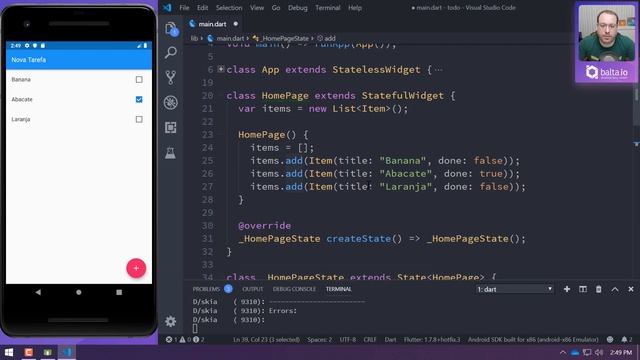 Curso de Flutter - Aula 10: Adicionando um Item | por André Baltieri - balta.io смотреть онлайн