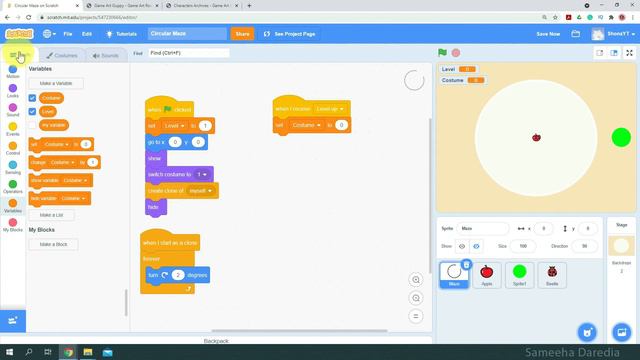 Circular Maze Game with Levels in Scratch 3 | Scratch 3.0 Tutorial смотреть онлайн