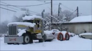 Запуск американского грузовика зимой версия 2