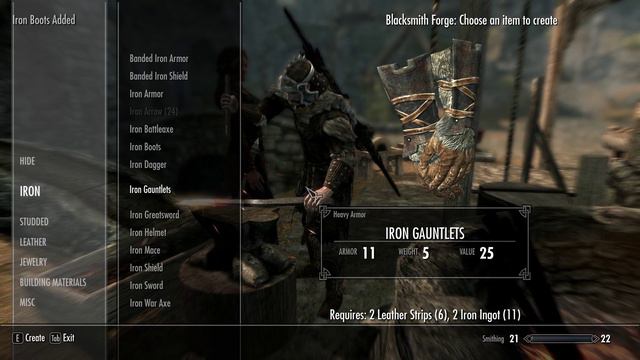 Exploring Skyrim: Smithing a set of (fine)Iron Armor смотреть онлайн