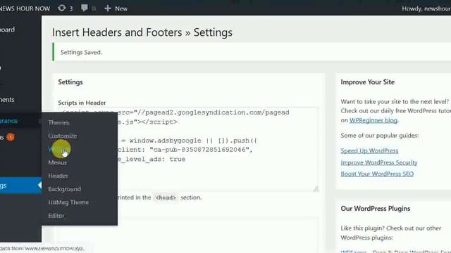 How To Add Ads Code In Wordpress | Wordpress Pe Ad Code Kese Lagaye смотреть онлайн