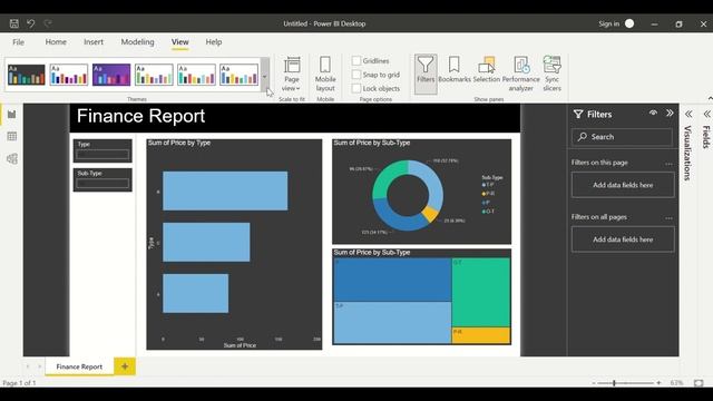 Use standard format themes in Power BI смотреть онлайн