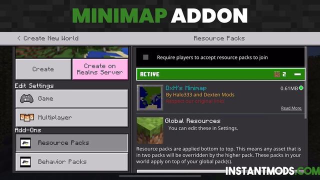 Minimap Addon for Minecraft PE/Bedrock/MCPE смотреть онлайн