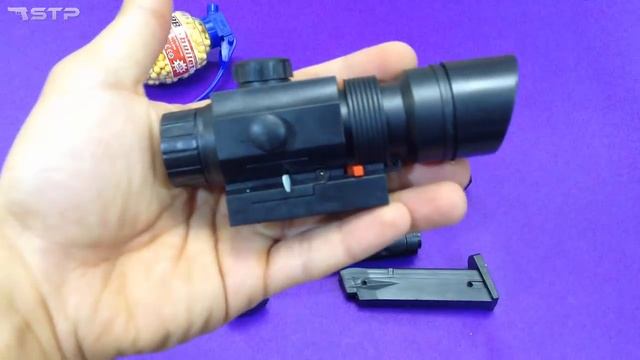 Realistic Toy Gun With Modern Accessories Light & Laser Equipment | Unboxing Toys смотреть онлайн