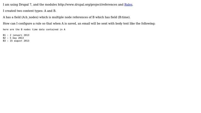 Drupal: Rule to send an email on node save printing a field value of a referenced node смотреть онлайн