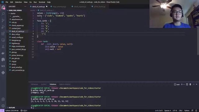 Super Simple Python: Generate a Deck of Cards смотреть онлайн