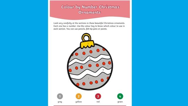 ?? Colour by Number Christmas Ornaments ? смотреть онлайн