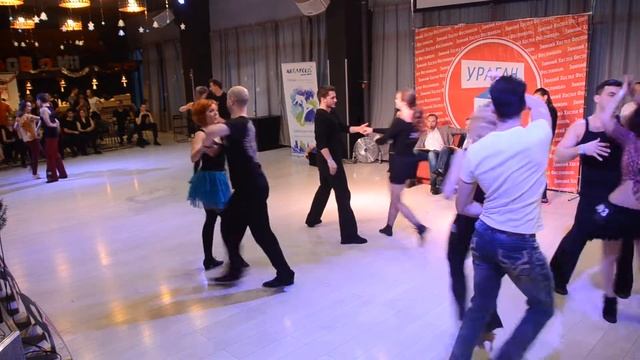 ХАСТЛ Ураган 2018, ДнД ProAm Beginner партнерши, 12 финала, заход 2, танец 1 смотреть онлайн