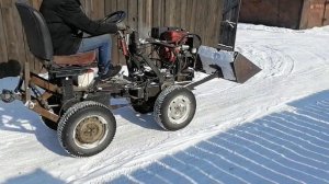 Перевозка минитрактора в прицепе