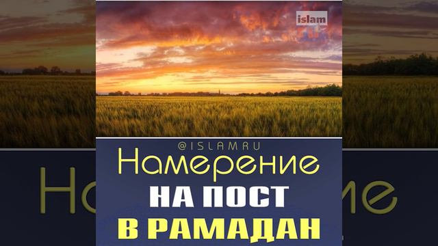 Как делать намерение на пост в Рамадан?