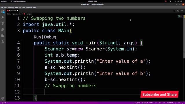 Java Tutorials | Swapping Two Numbers | Paras Coding | смотреть онлайн