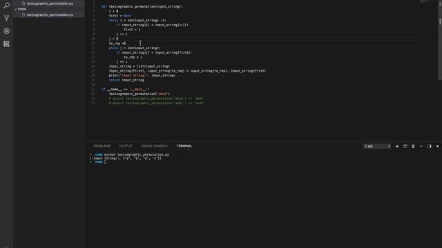 Lexicographic permutation in python смотреть онлайн