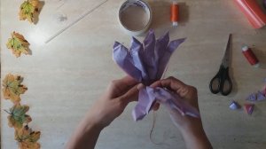 КРАСИВЫЕ ЦВЕТЫ из пакетов для мусора *** Часть 1